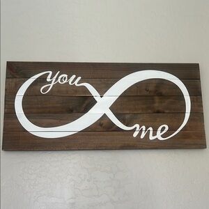 Rustic Brown and White Infinity Wall Art
